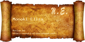 Monoki Eliza névjegykártya